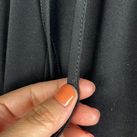 1. State Beachy Split Front Hem Drawstring Pull On Black Pants Womens Size S - Picture 12 of 13